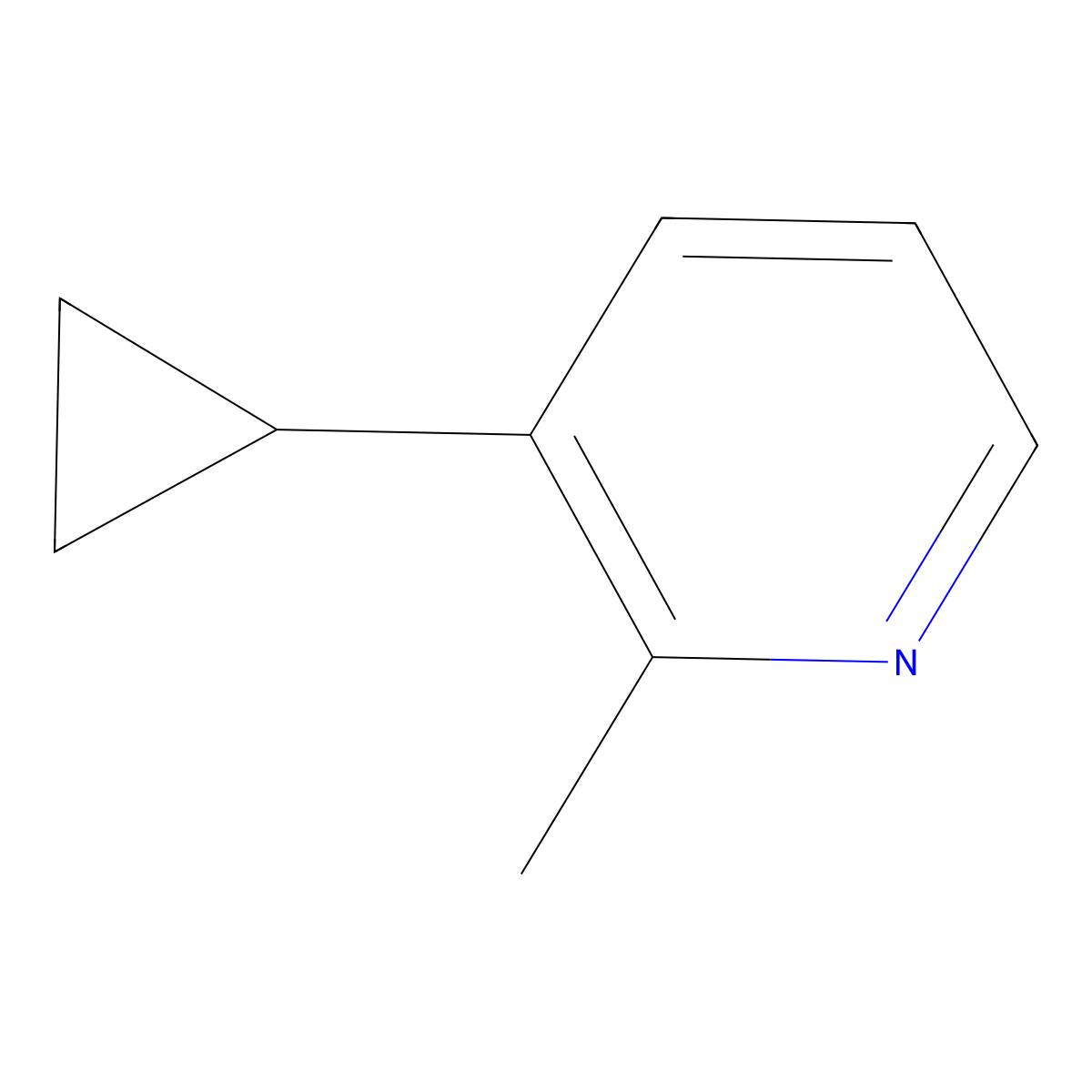 3-Cyclopropyl-2-methylpyridine molecular structure, CAS 1346533-28-5