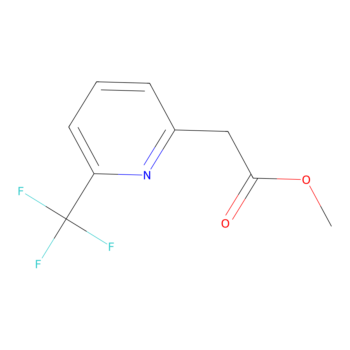 Methyl 2-[6-(trifluoromethyl)pyridin-2-yl]acetate molecular structure, CAS 1346534-09-5