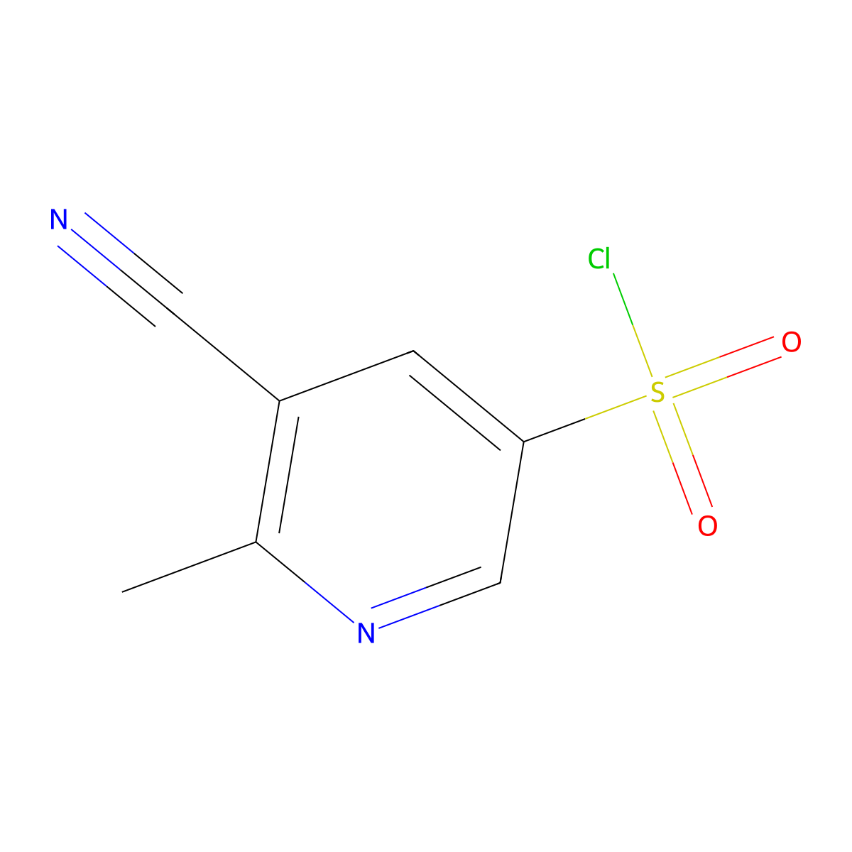 5-Cyano-6-methylpyridine-3-sulfonyl chloride molecular structure, CAS 1346534-17-5