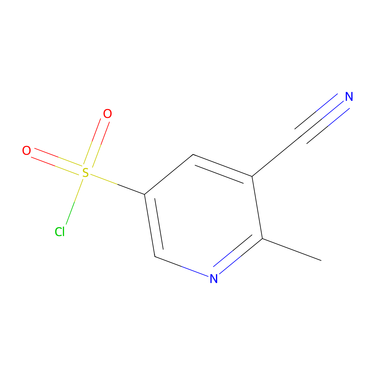 5-Cyano-6-methylpyridine-3-sulfonyl chloride molecular structure, CAS 1346534-17-5