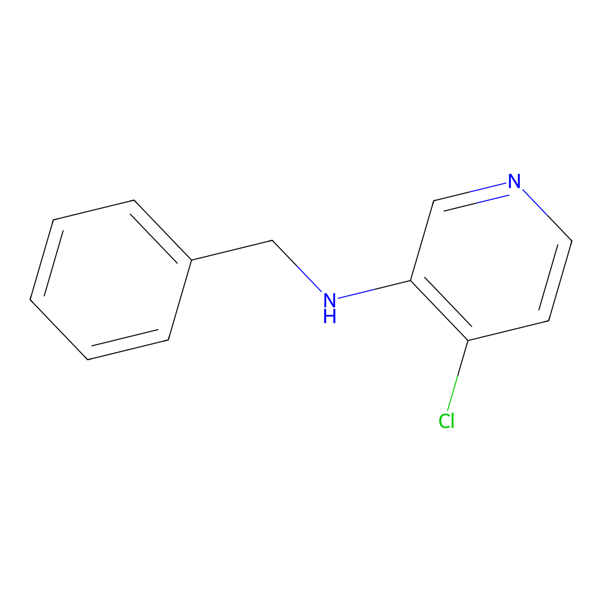 n-Benzyl-4-chloropyridin-3-amine molecular structure, CAS 1346534-45-9
