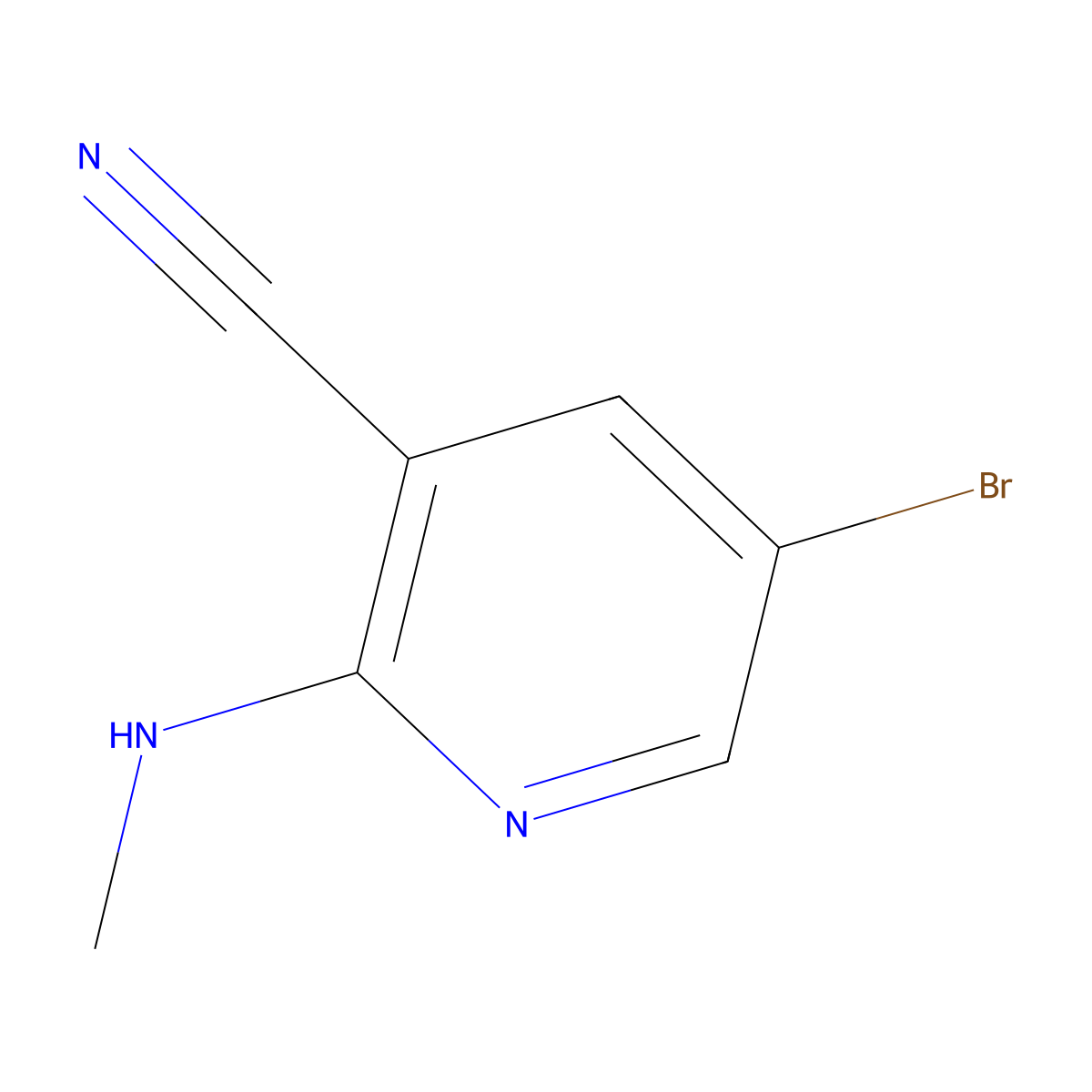 5-Bromo-2-(methylamino)nicotinonitrile molecular structure, CAS 1346534-48-2