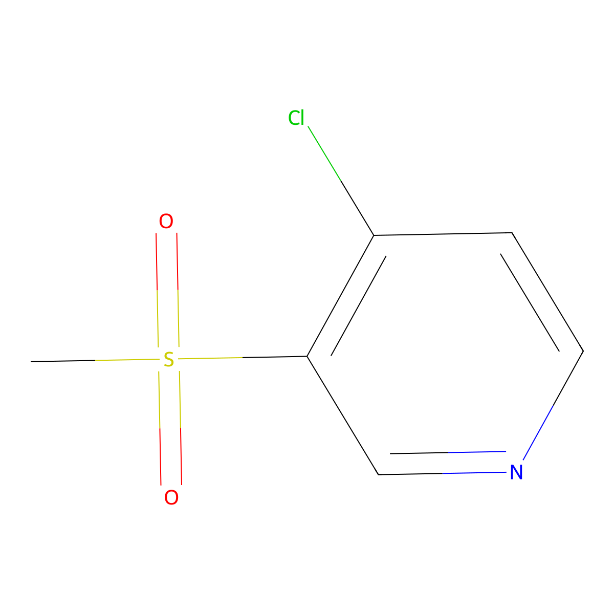 4-Chloro-3-(methylsulfonyl)pyridine molecular structure, CAS 1346535-76-9