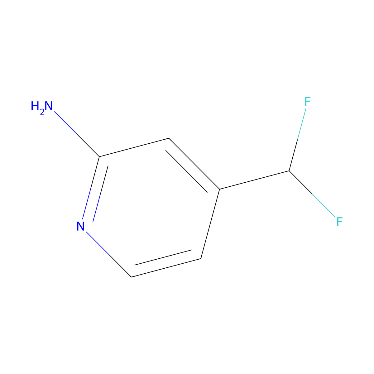 4-(Difluoromethyl)pyridin-2-amine molecular structure, CAS 1346536-47-7