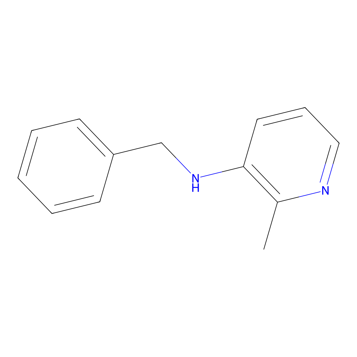 N-benzyl-2-methylpyridin-3-amine molecular structure, CAS 1346536-51-3