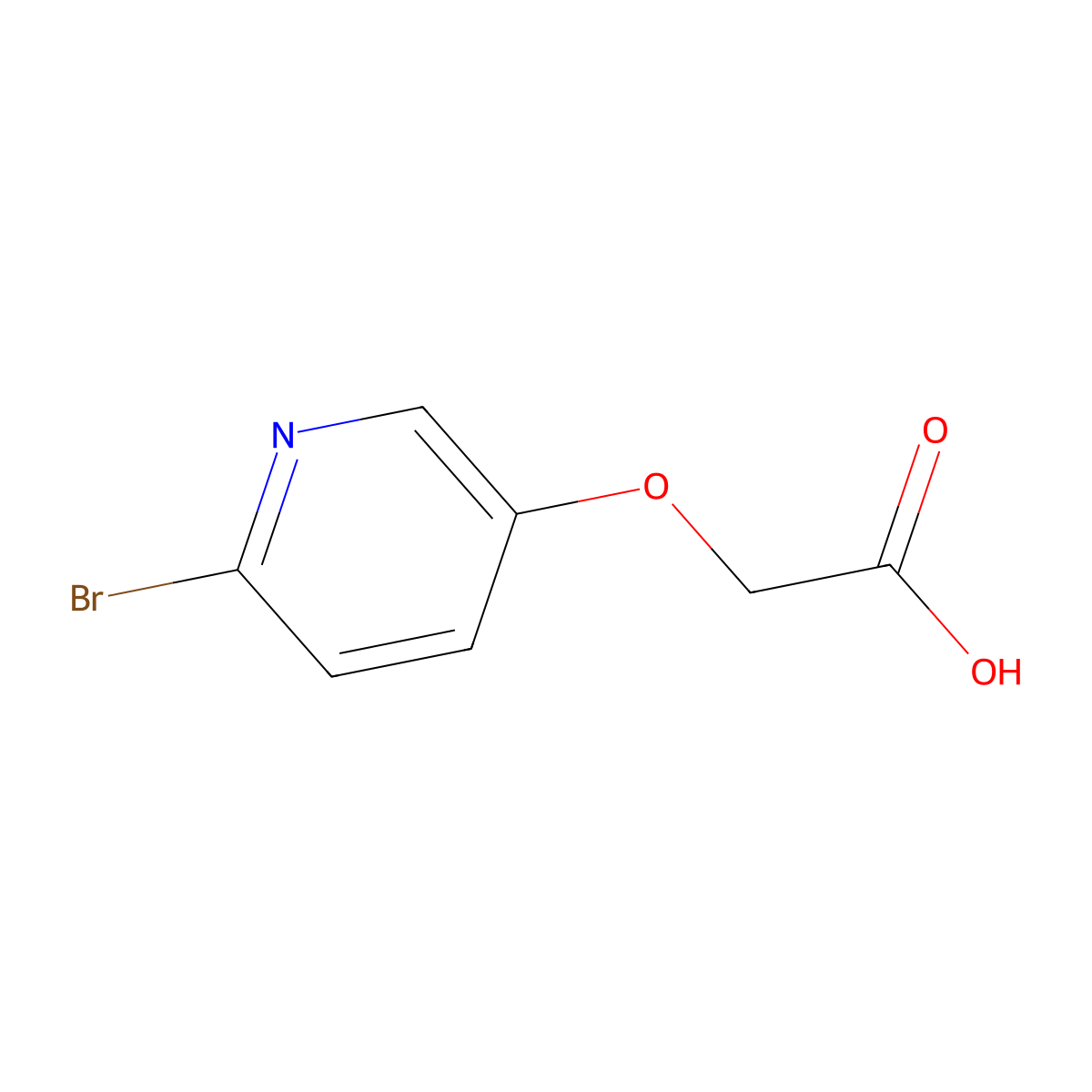 2-[(6-Bromopyridin-3-yl)oxy]acetic acid molecular structure, CAS 1346536-78-4