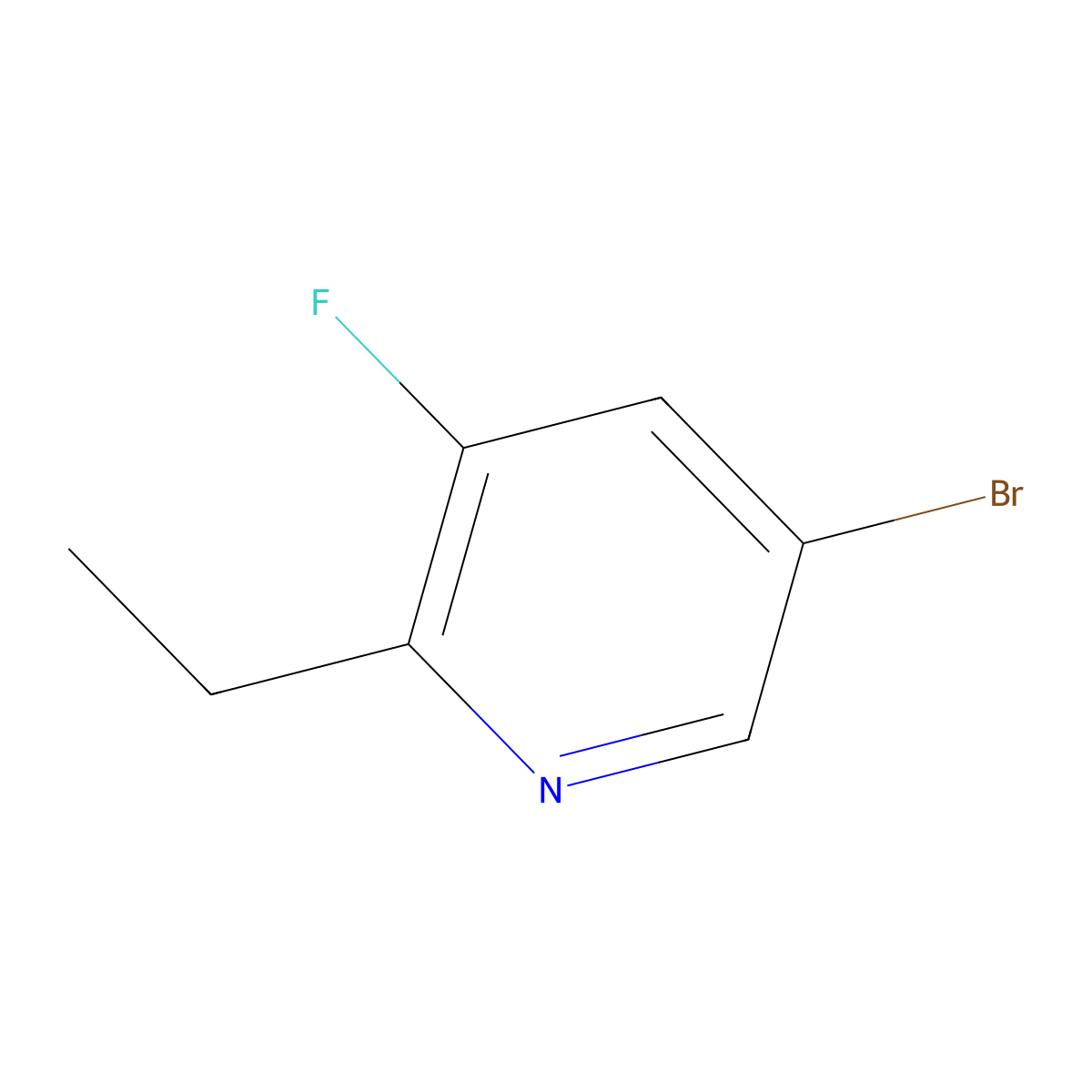 5-Bromo-2-ethyl-3-fluoropyridine molecular structure, CAS 1346539-79-4