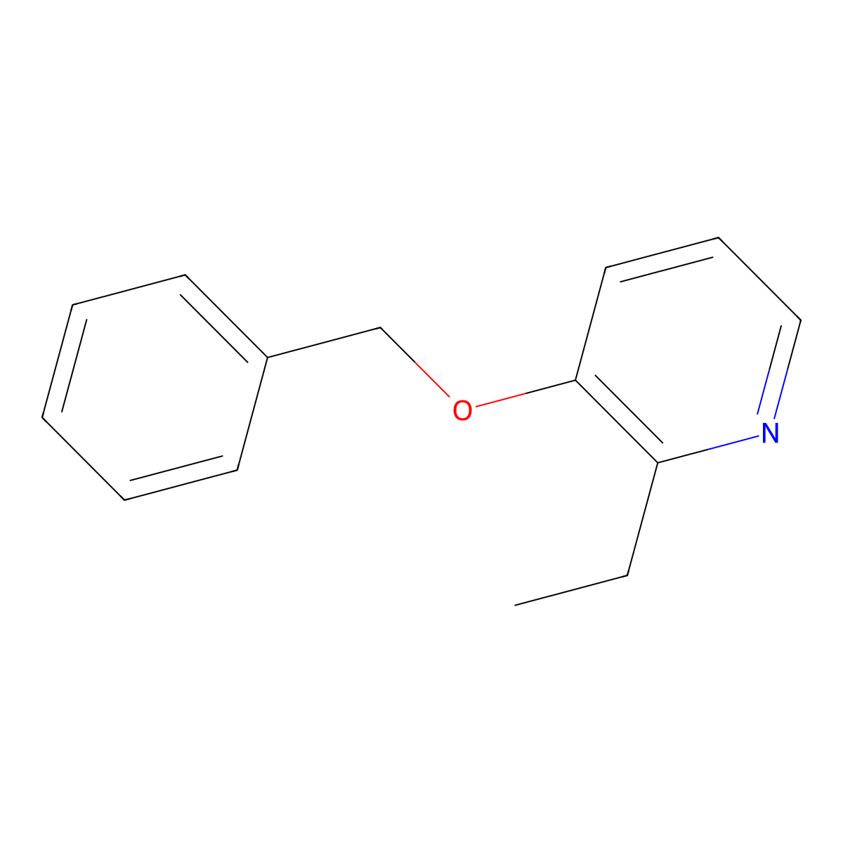 Pyridine, 2-ethyl-3-(phenylmethoxy)- molecular structure, CAS 1346539-97-6