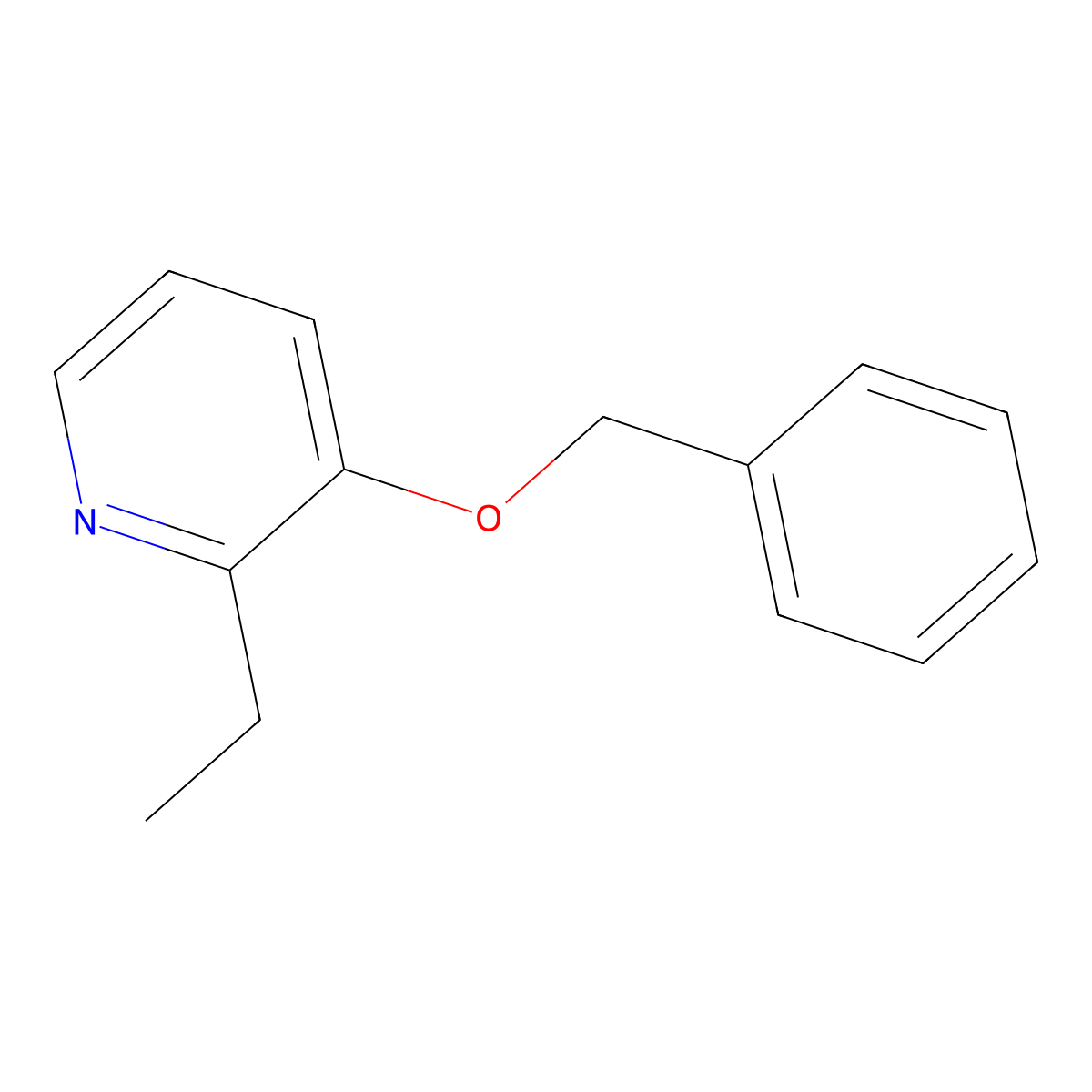 Pyridine, 2-ethyl-3-(phenylmethoxy)- molecular structure, CAS 1346539-97-6