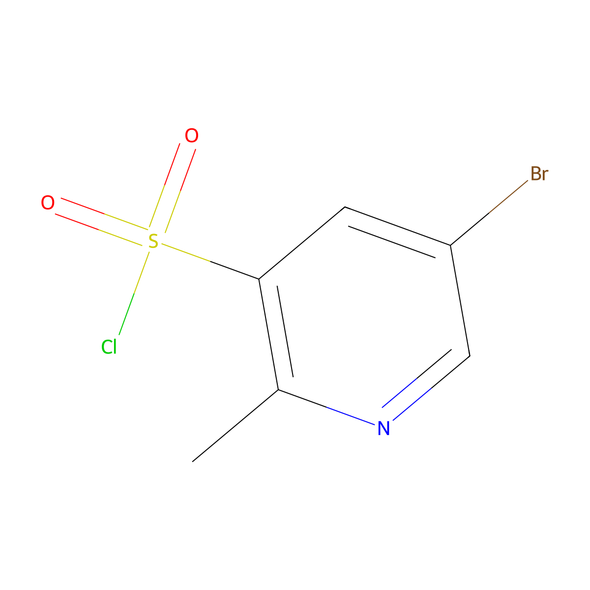 5-Bromo-2-methylpyridine-3-sulfonyl chloride molecular structure, CAS 1346540-64-4
