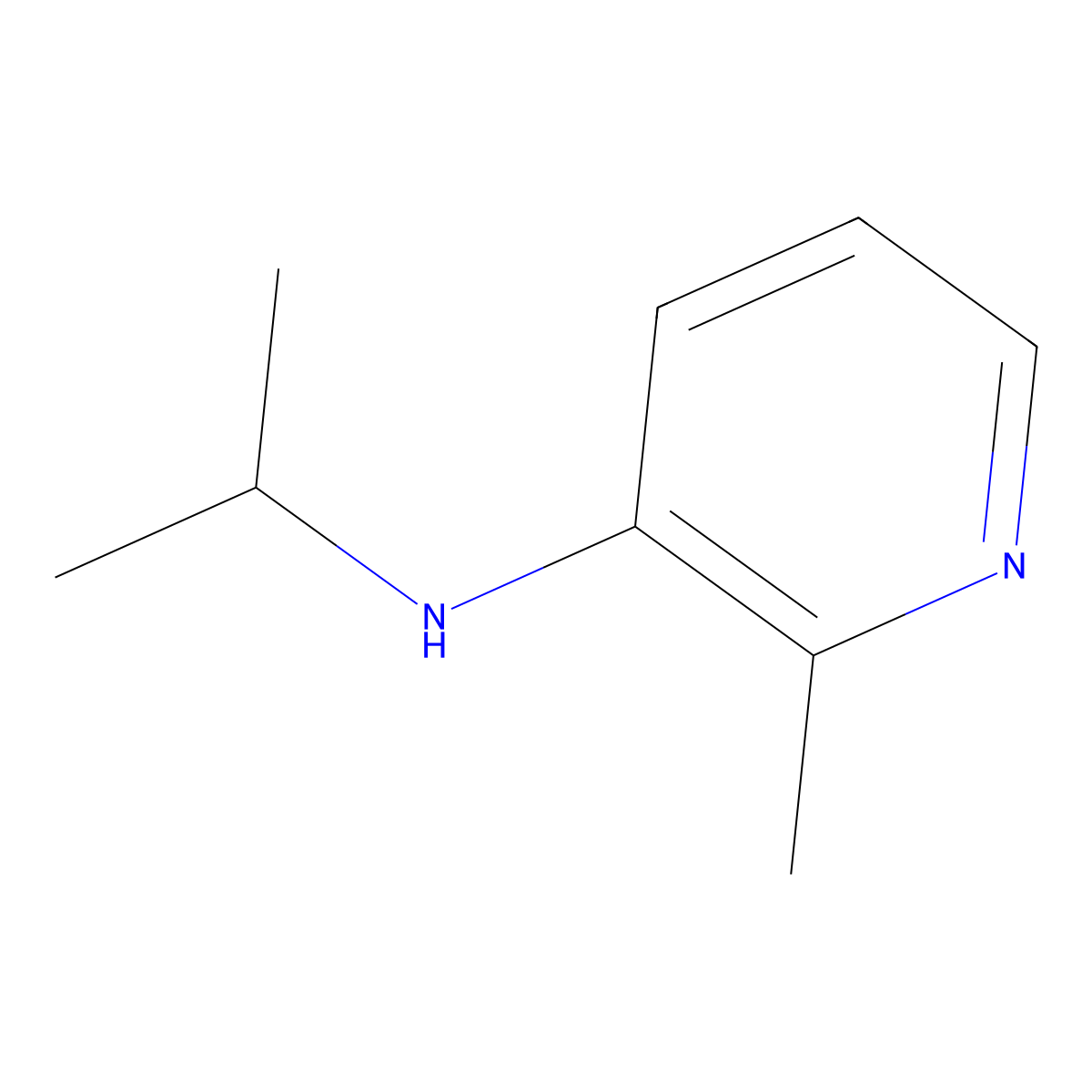 2-methyl-N-(propan-2-yl)pyridin-3-amine molecular structure, CAS 1346540-72-4