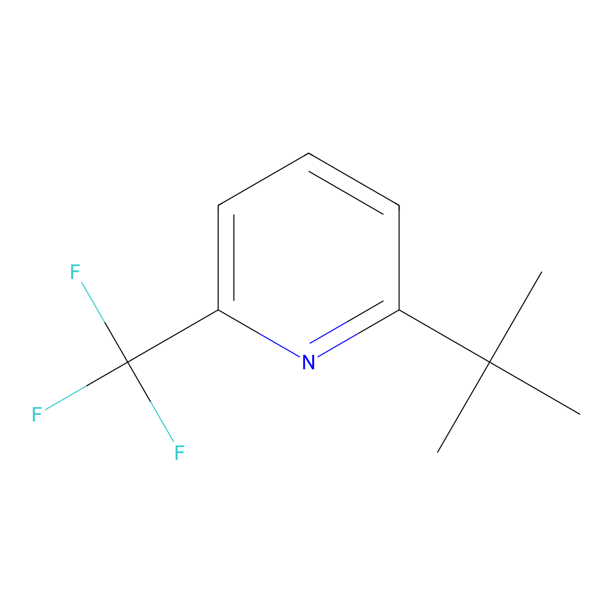 2-(tert-Butyl)-6-(trifluoromethyl)pyridine molecular structure, CAS 1346541-01-2
