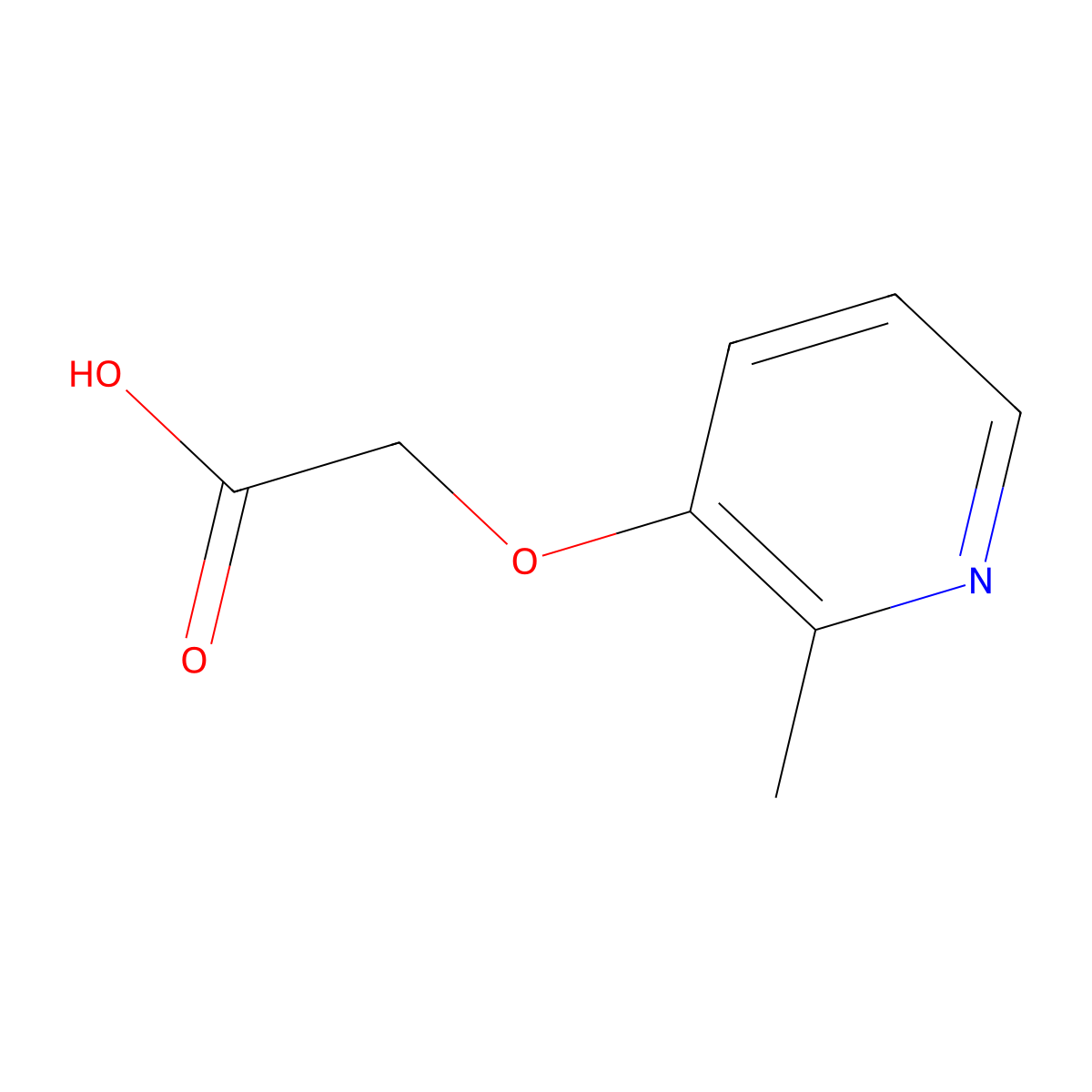 2-[(2-Methylpyridin-3-yl)oxy]acetic acid molecular structure, CAS 1346541-07-8