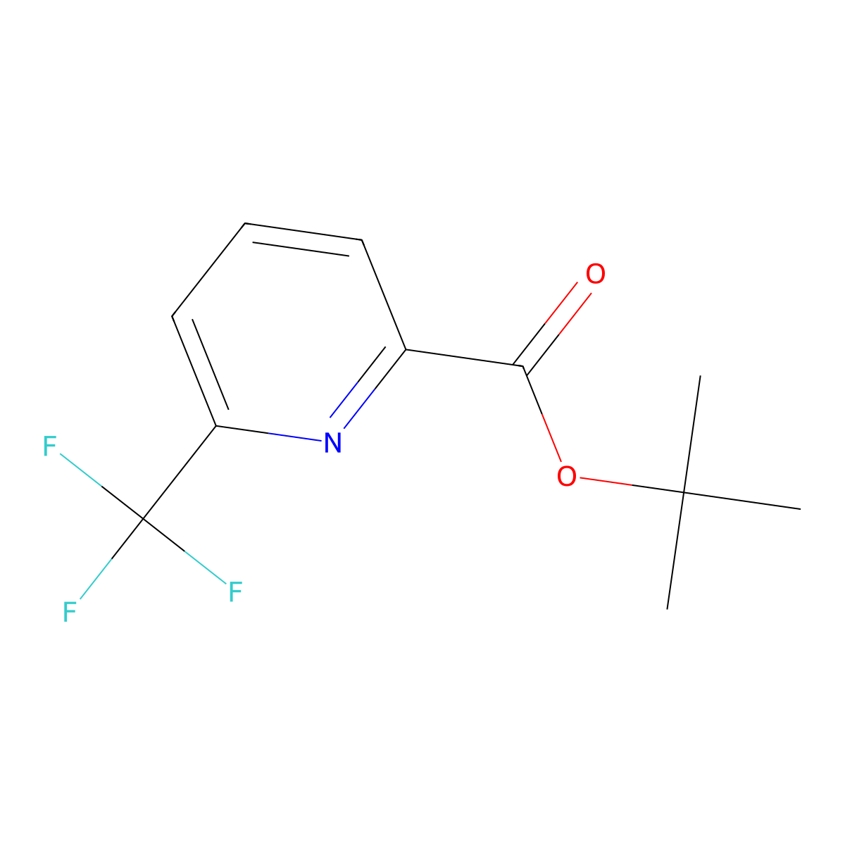 tert-Butyl 6-(trifluoromethyl)picolinate molecular structure, CAS 1346541-27-2