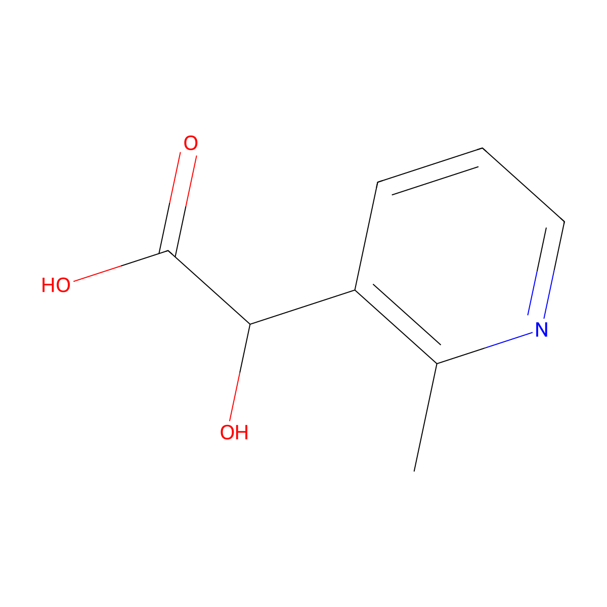 2-Hydroxy-2-(2-methylpyridin-3-yl)acetic acid molecular structure, CAS 1346541-39-6
