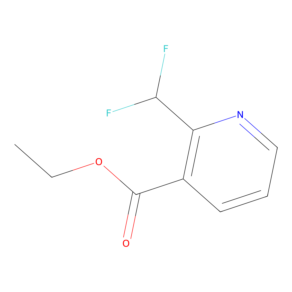 Ethyl 2-(difluoromethyl)nicotinate molecular structure, CAS 1346541-56-7