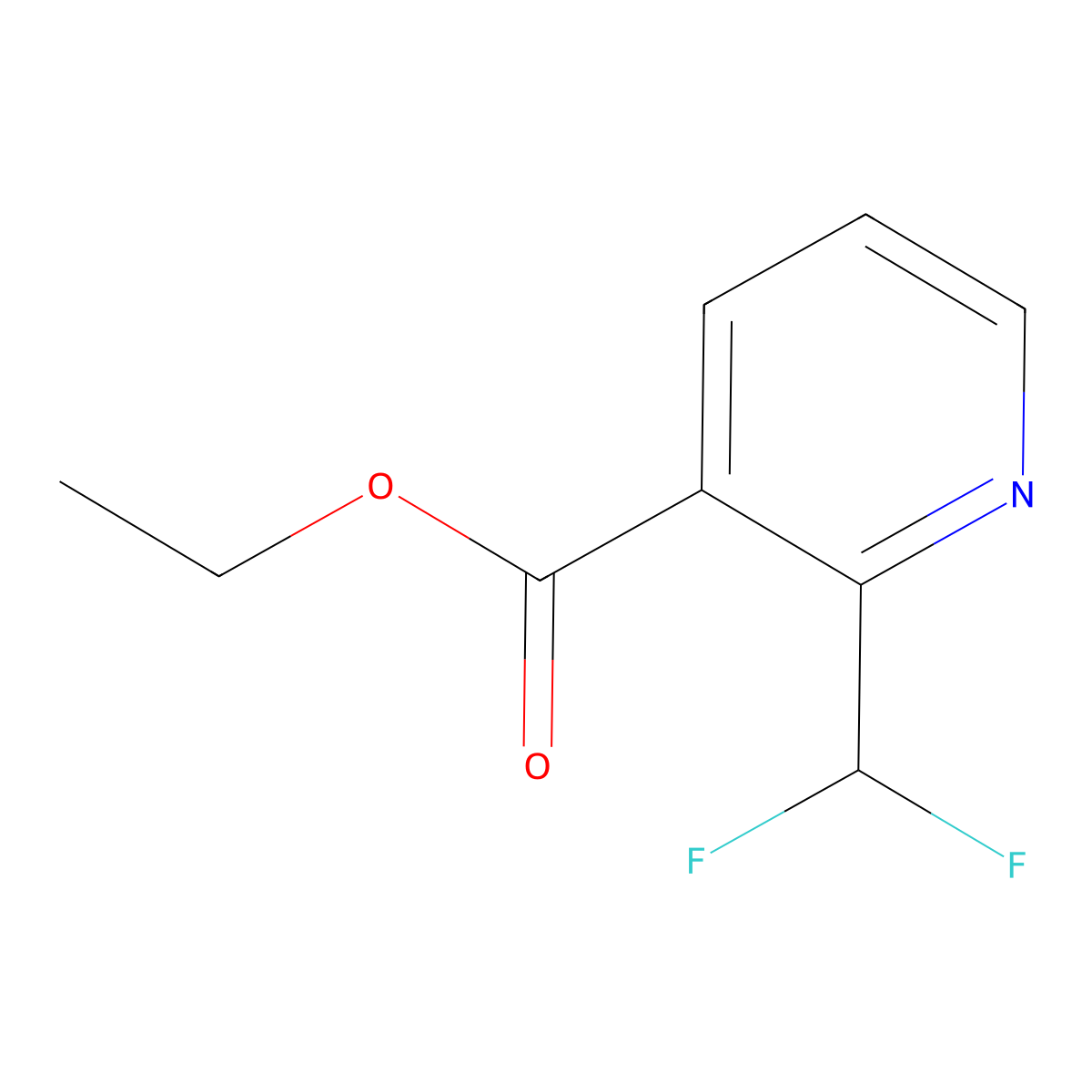 Ethyl 2-(difluoromethyl)nicotinate molecular structure, CAS 1346541-56-7