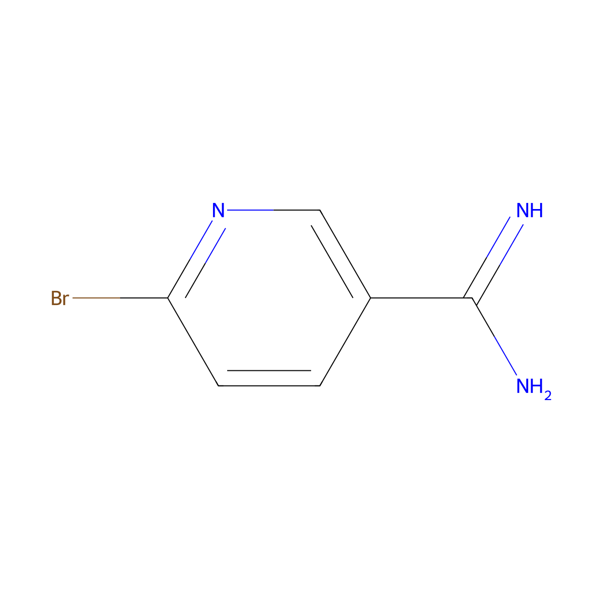 6-Bromonicotinimidamide molecular structure, CAS 1346541-66-9