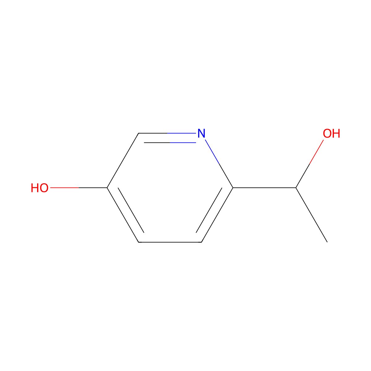 6-(1-Hydroxyethyl)pyridin-3-ol molecular structure, CAS 1346541-90-9