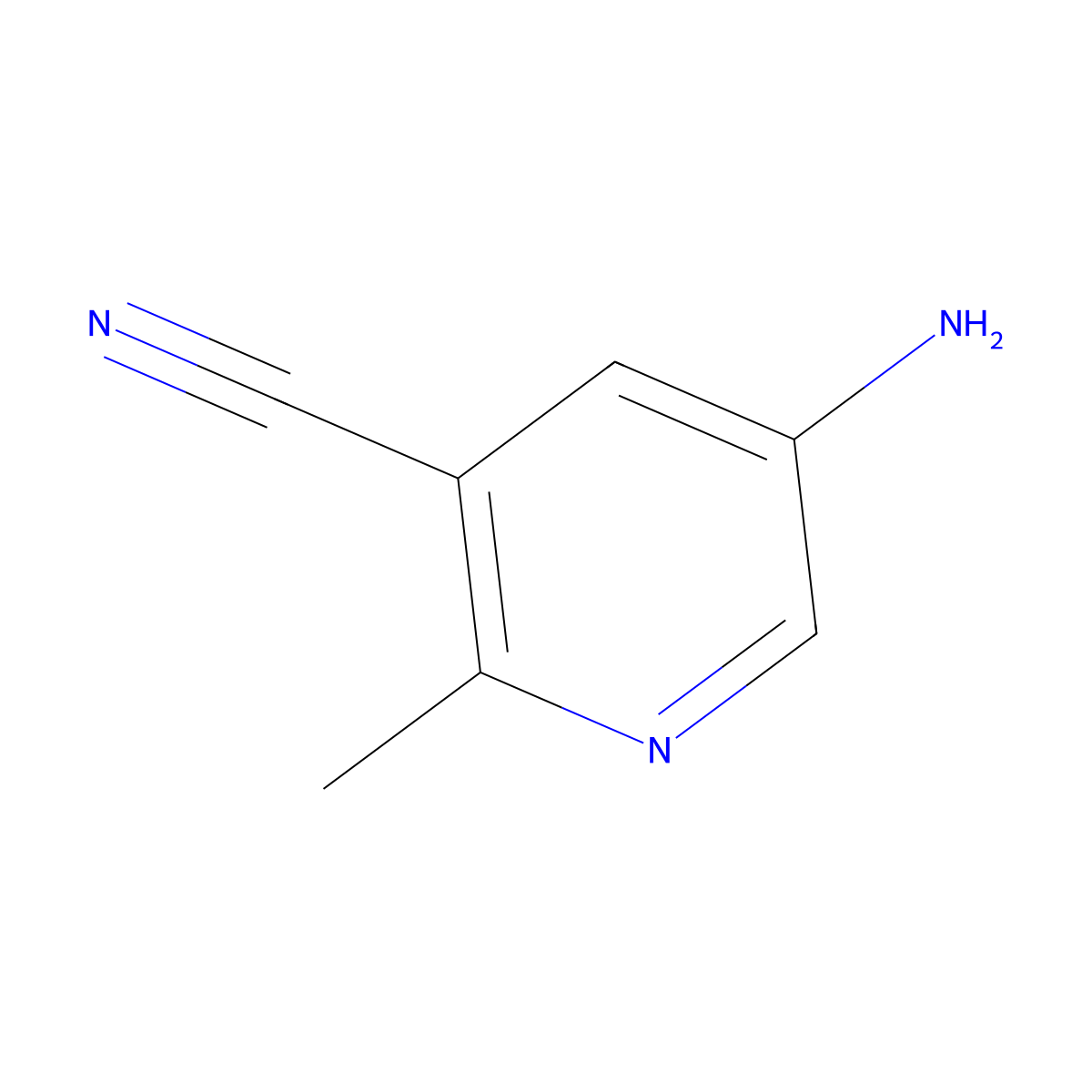 5-Amino-2-methylpyridine-3-carbonitrile molecular structure, CAS 1346542-14-0