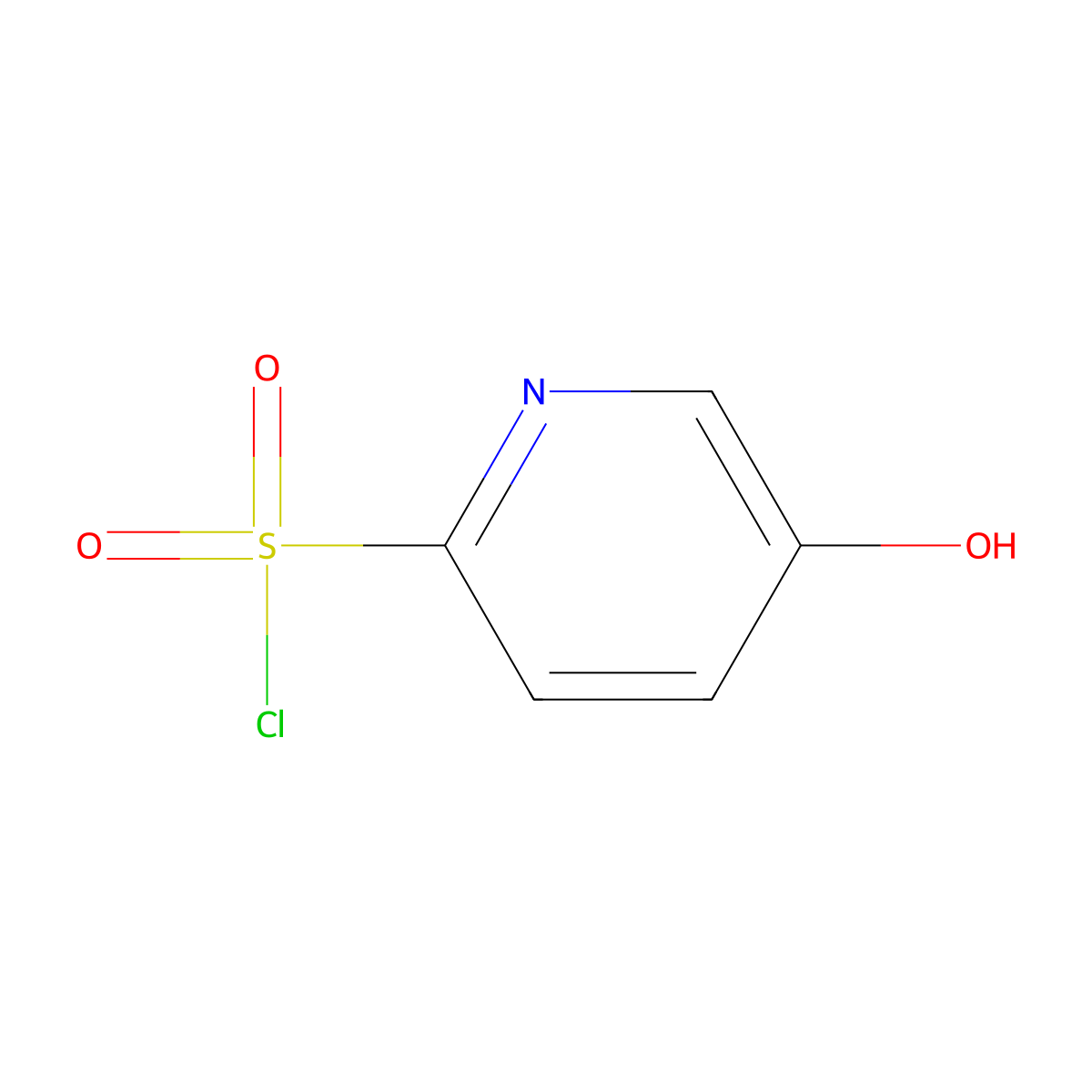 5-Hydroxypyridine-2-sulfonyl chloride molecular structure, CAS 1346542-41-3
