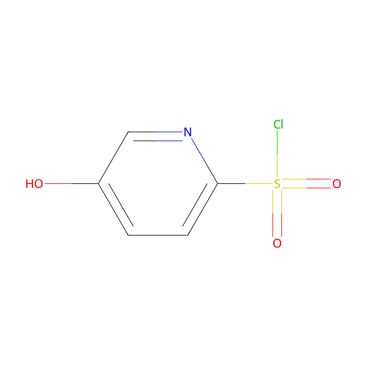 5-Hydroxypyridine-2-sulfonyl chloride molecular structure, CAS 1346542-41-3