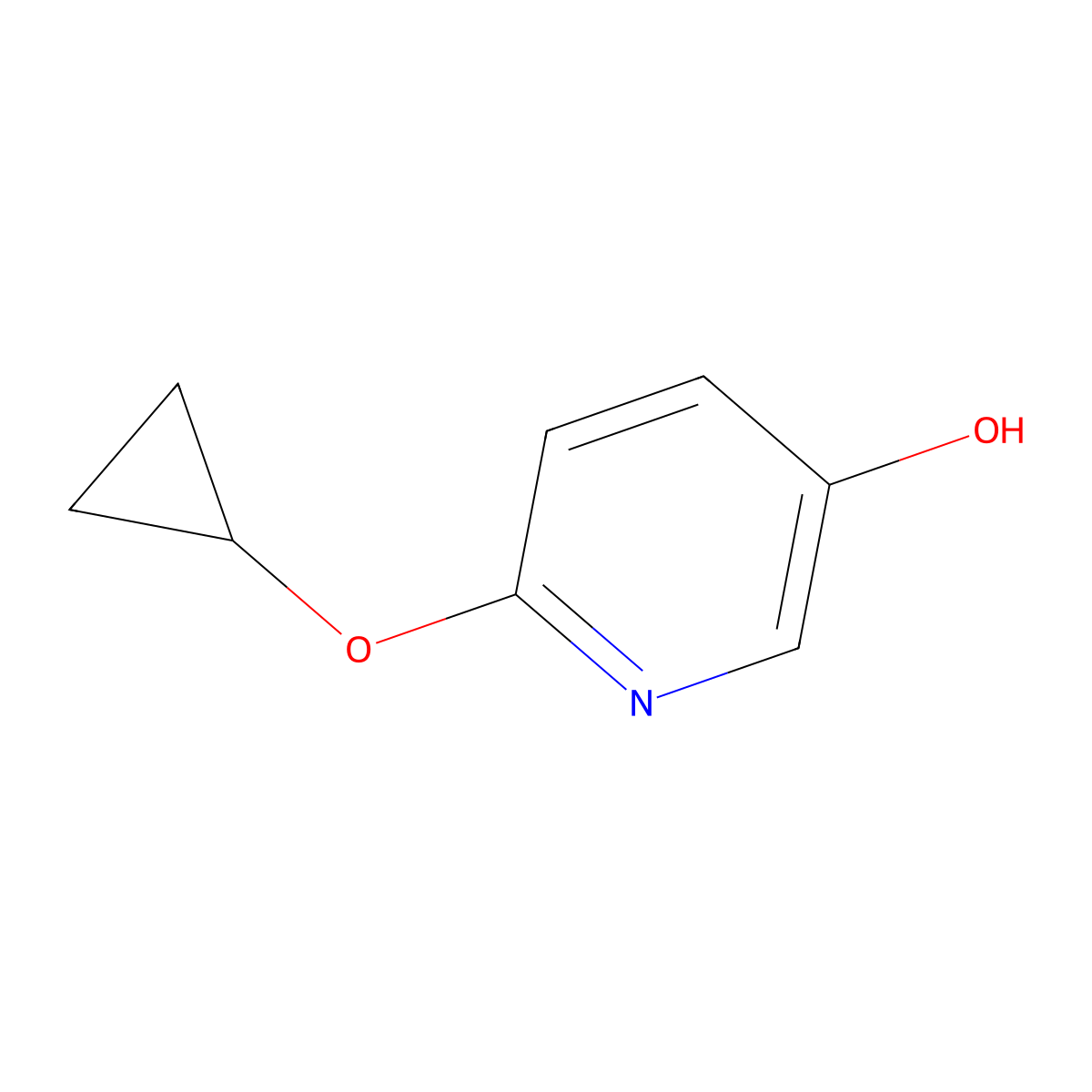 6-(Cyclopropyloxy)-3-pyridinol molecular structure, CAS 1346542-47-9