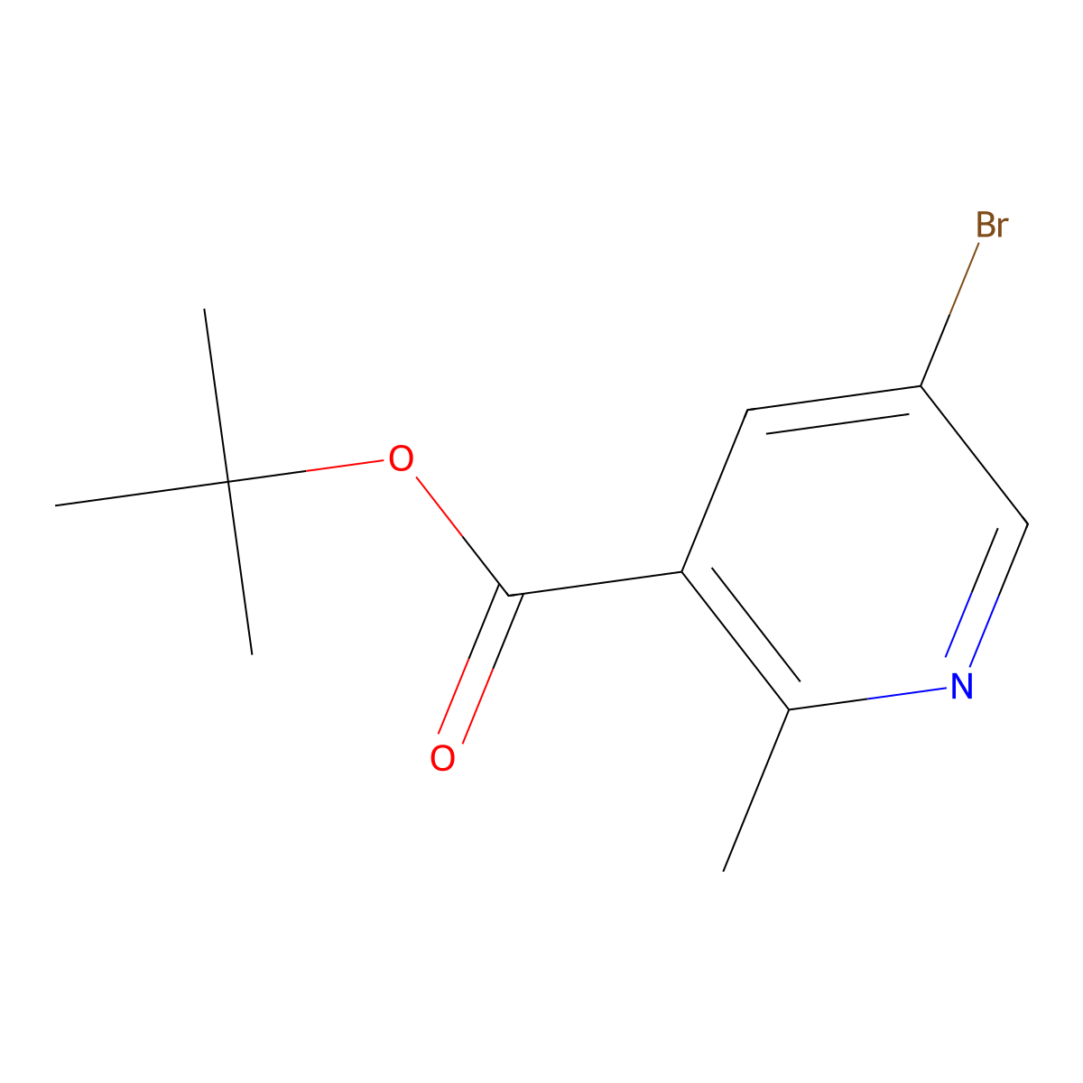 tert-Butyl 5-bromo-2-methylnicotinate molecular structure, CAS 1346543-51-8