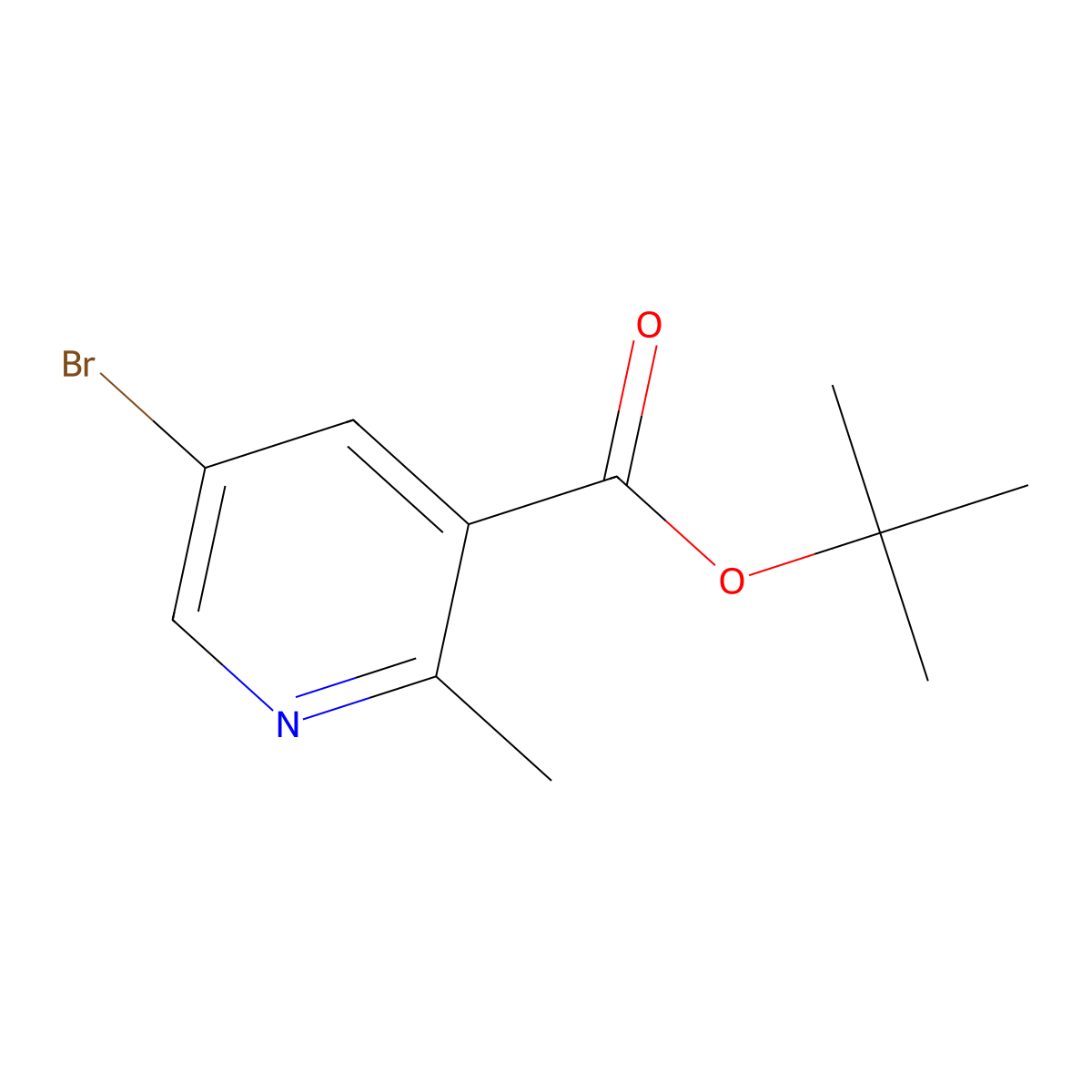 tert-Butyl 5-bromo-2-methylnicotinate molecular structure, CAS 1346543-51-8