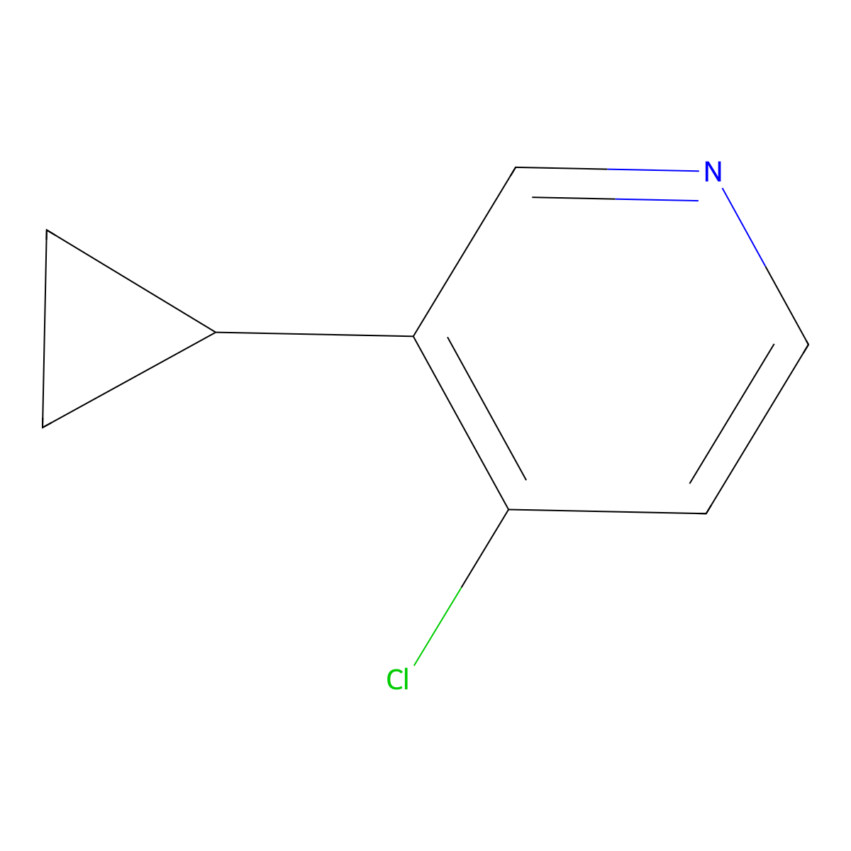 4-Chloro-3-cyclopropylpyridine molecular structure, CAS 1346544-23-7