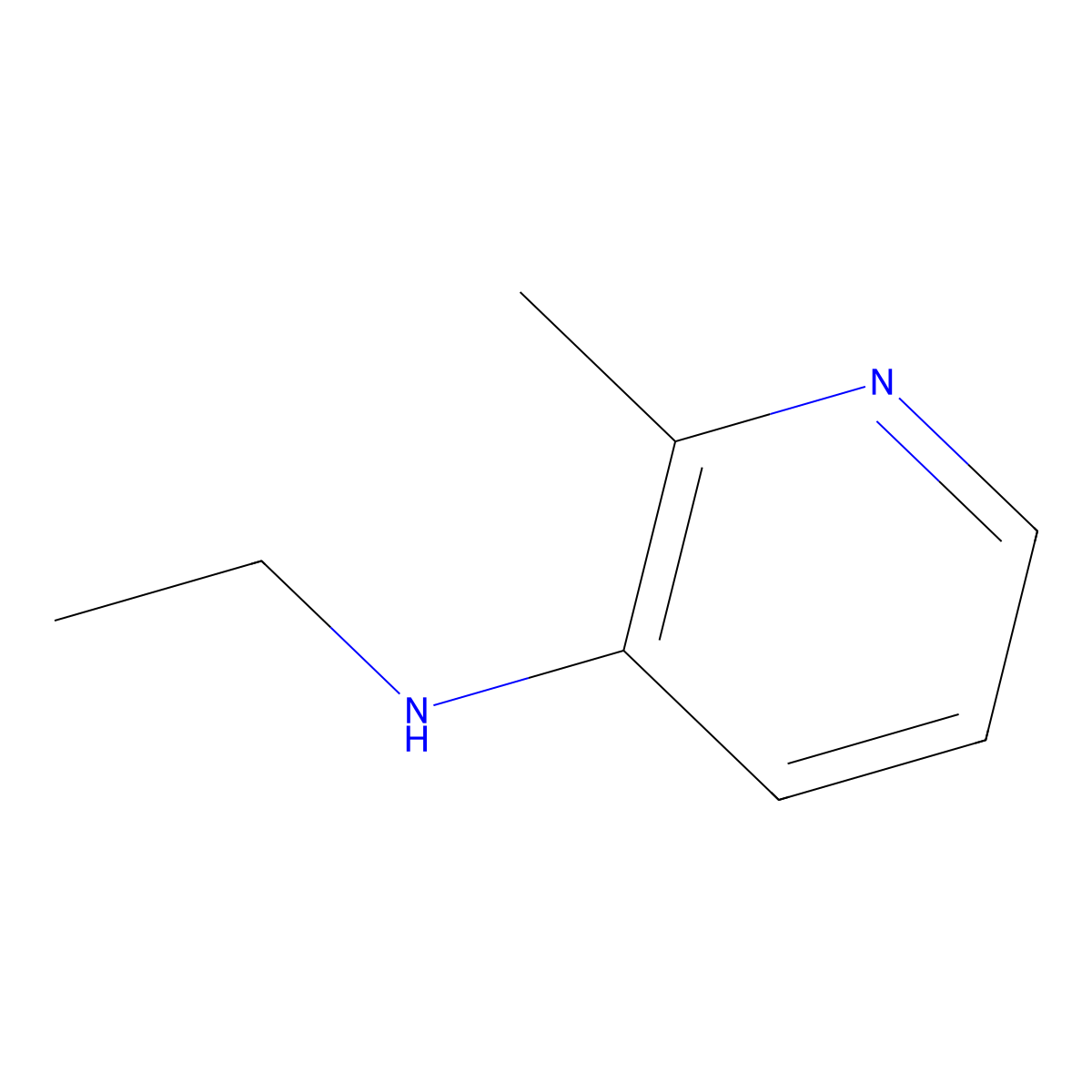 N-ethyl-2-methylpyridin-3-amine molecular structure, CAS 1346544-43-1