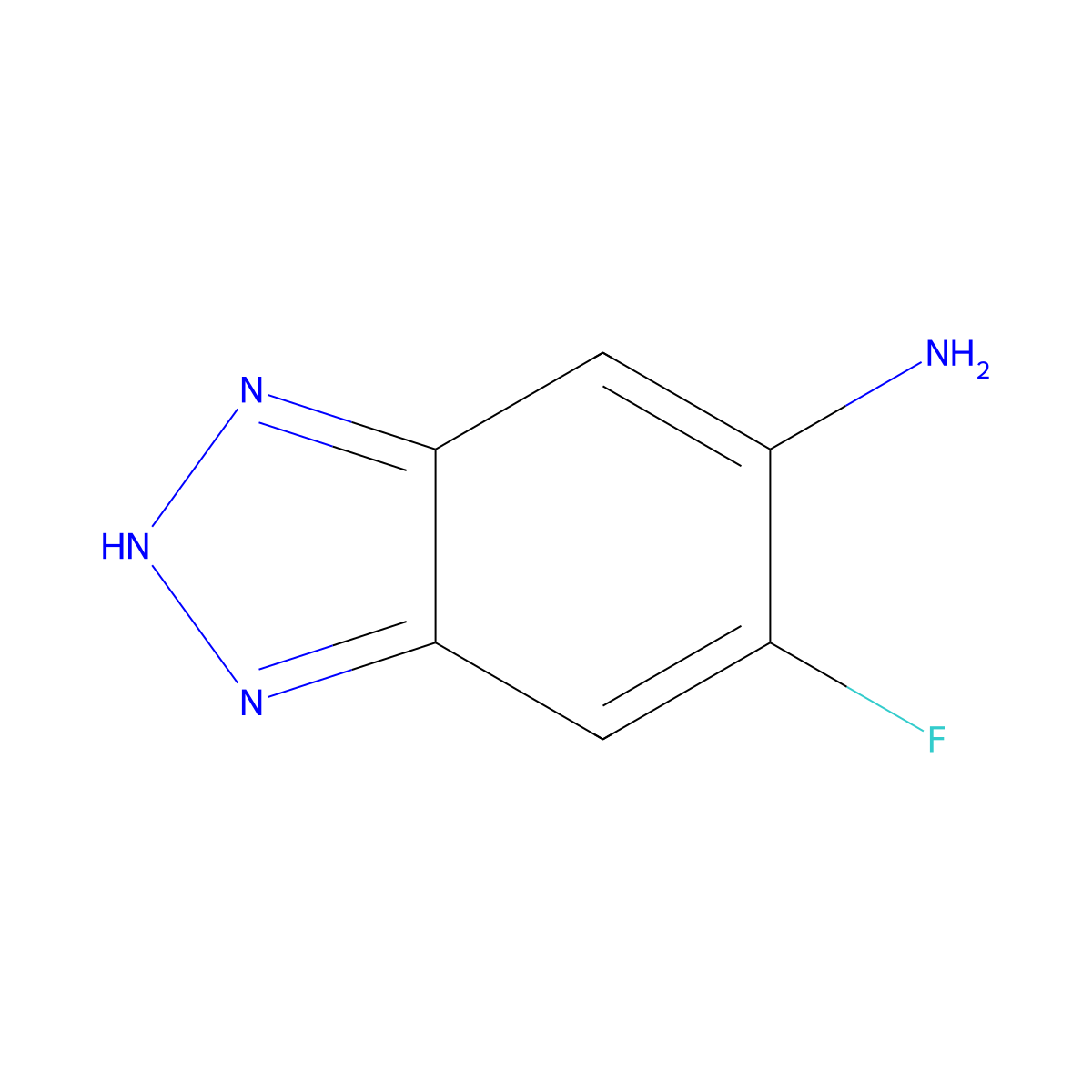 5-fluoro-1H-1,2,3-benzotriazol-6-amine molecular structure, CAS 1346549-18-5