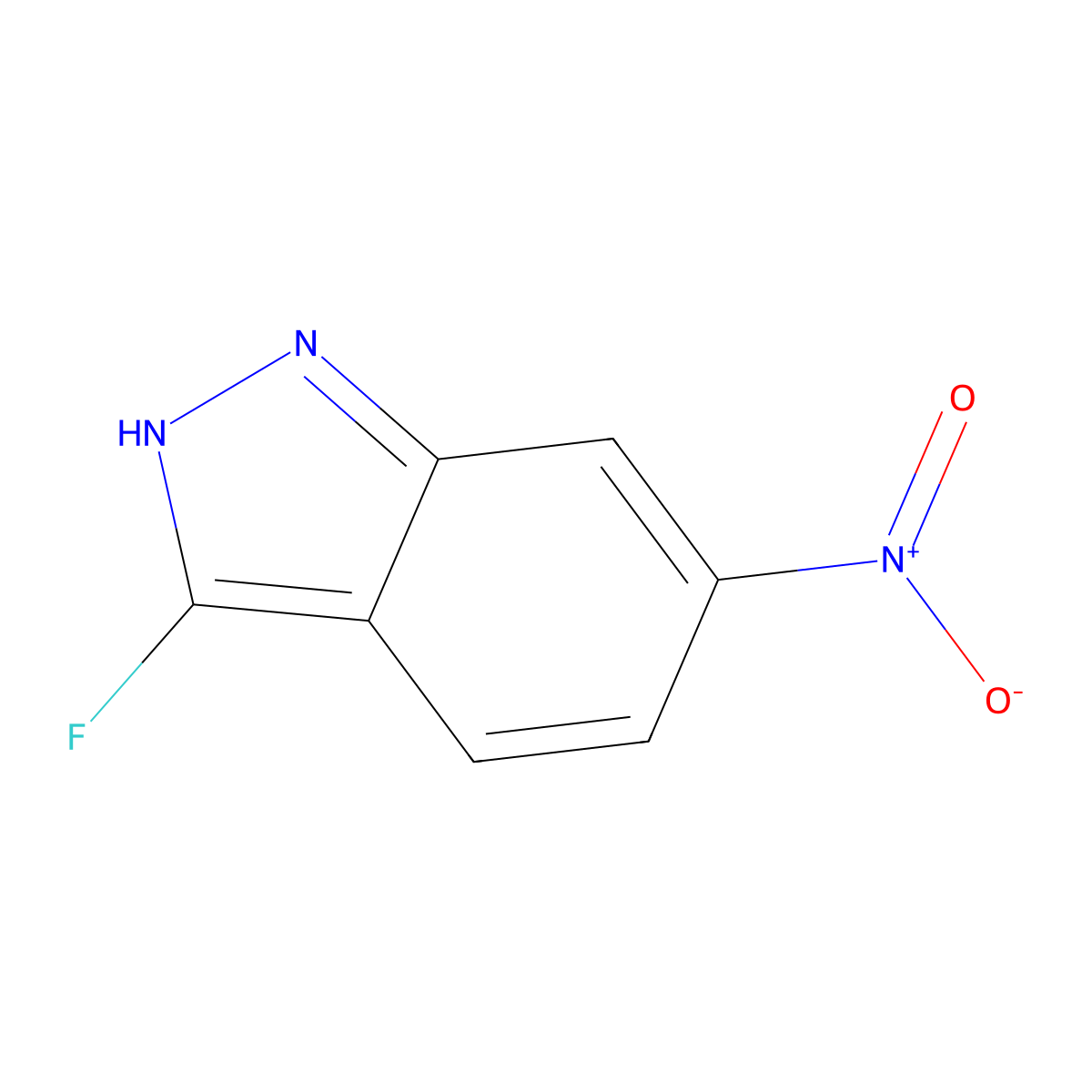 3-fluoro-6-nitro-1H-indazole molecular structure, CAS 1346549-19-6