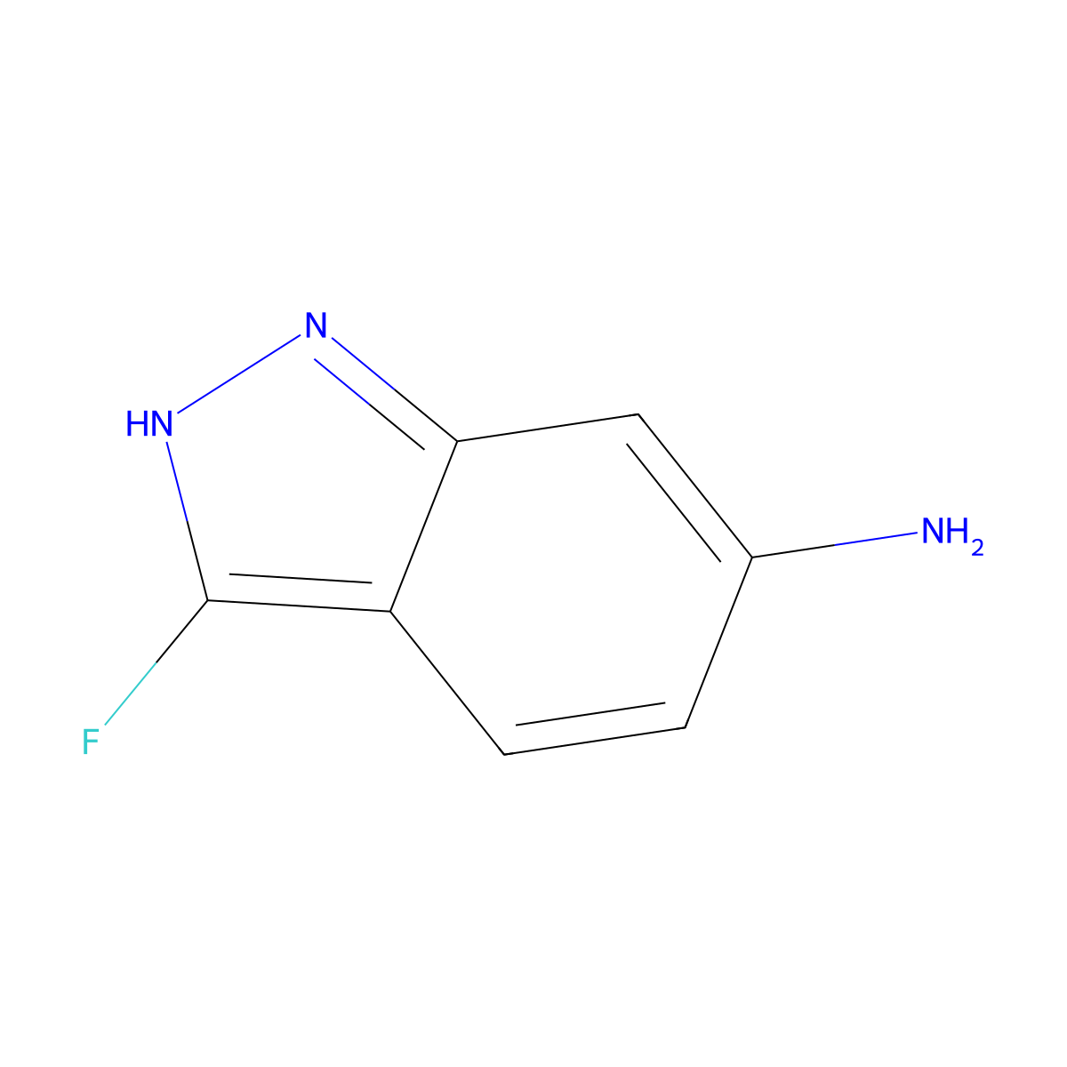3-fluoro-1H-indazol-6-amine molecular structure, CAS 1346549-20-9