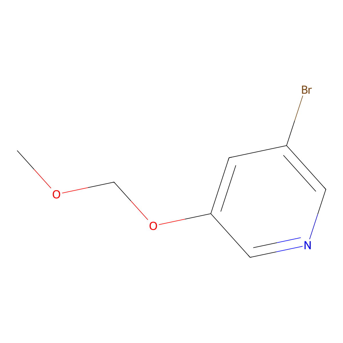 3-Bromo-5-(methoxymethoxy)pyridine molecular structure, CAS 1346556-39-5