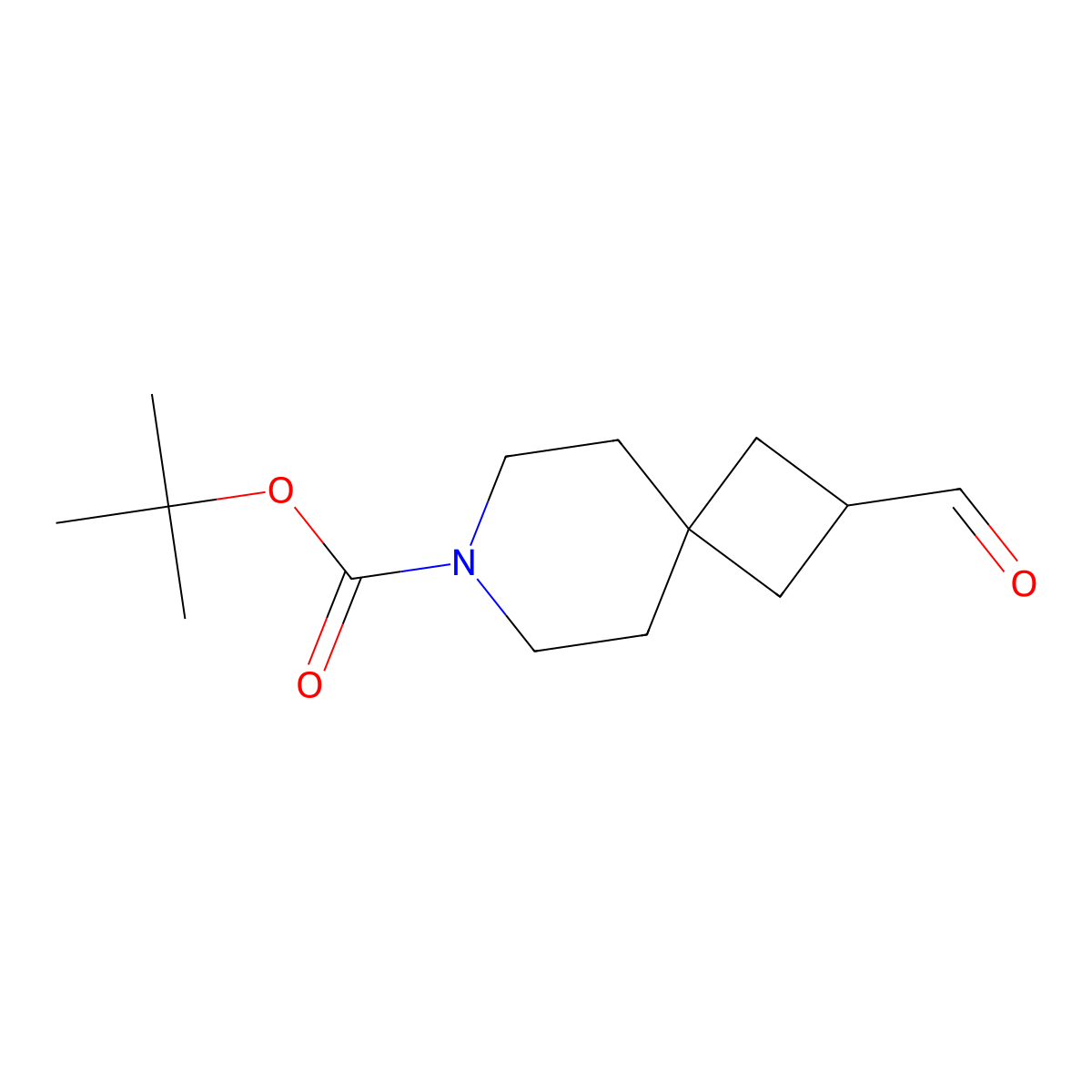 tert-Butyl 2-formyl-7-azaspiro(3.5)nonane-7-carboxylate molecular structure, CAS 1346556-73-7
