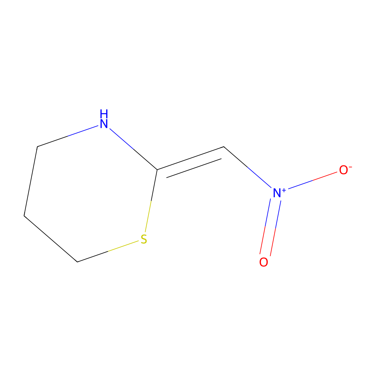 2-nitromethylenetetrahydro-2H-1,3-thiazine molecular structure, CAS 1346557-80-9