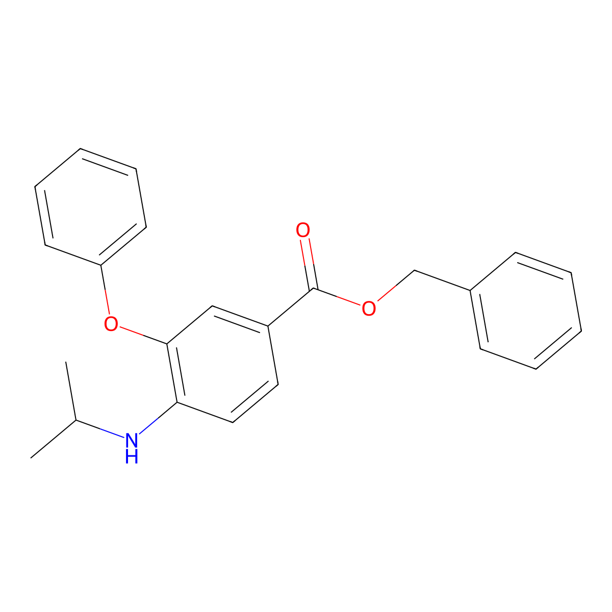 Benzyl 4-(isopropylamino)-3-phenoxybenzoate molecular structure, CAS 1346567-64-3