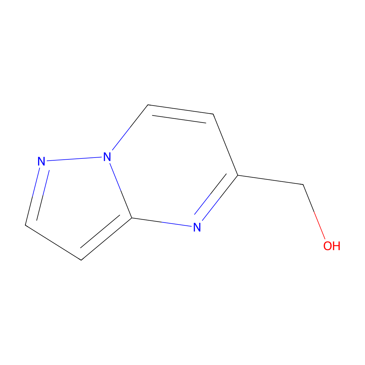 Pyrazolo[1,5-a]pyrimidin-5-ylmethanol molecular structure, CAS 1346569-75-2