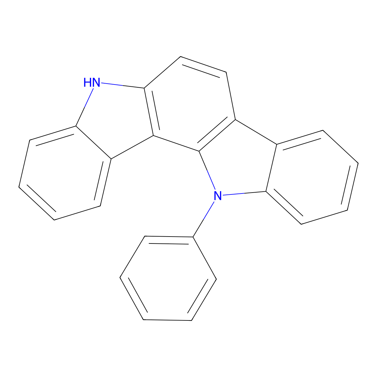 12-Phenyl-5,12-dihydroindolo[3,2-a]carbazole molecular structure, CAS 1346571-68-3