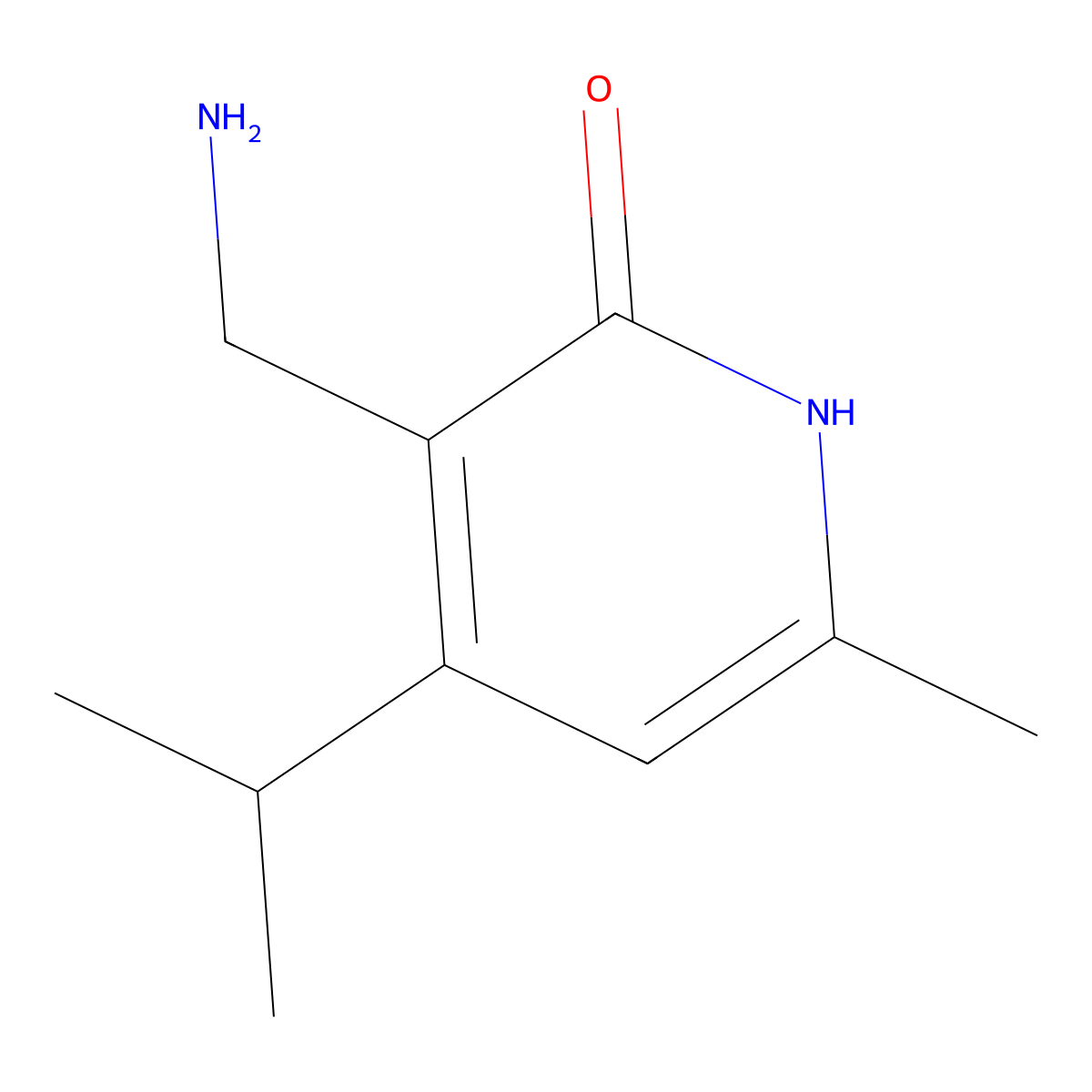 3-(aminomethyl)-4-isopropyl-6-methylpyridin-2(1H)-one molecular structure, CAS 1346575-98-1