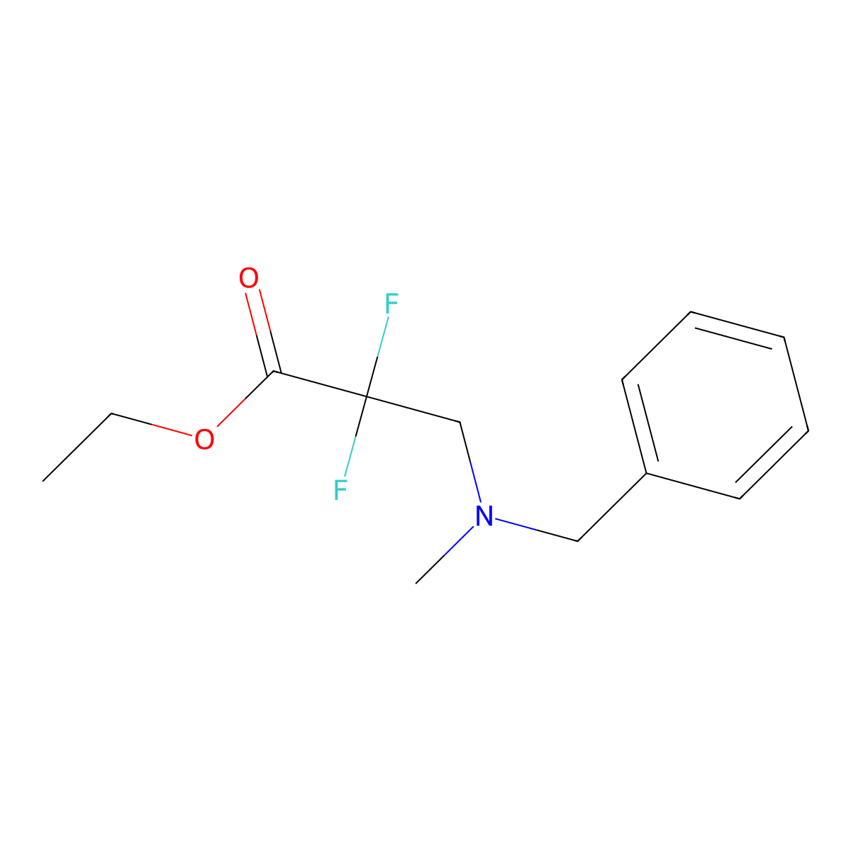 Ethyl 3-[Benzyl(methyl)amino]-2,2-difluoropropanoate molecular structure, CAS 1346597-47-4