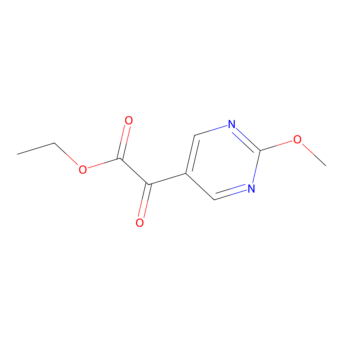 Ethyl 2-(2-Methoxy-5-pyrimidinyl)-2-oxoacetate molecular structure, CAS 1346597-52-1