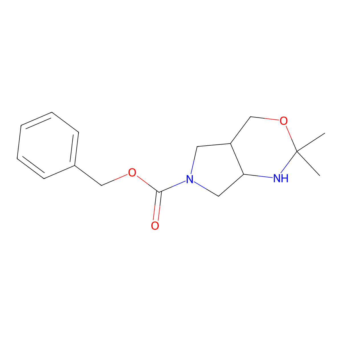 Benzyl 2,2-dimethylhexahydropyrrolo[3,4-d][1,3]oxazine-6(4H)-carboxylate molecular structure, CAS 1346597-57-6
