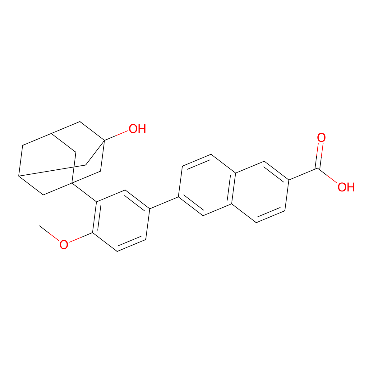 Hydroxy Adapalene molecular structure, CAS 1346599-76-5