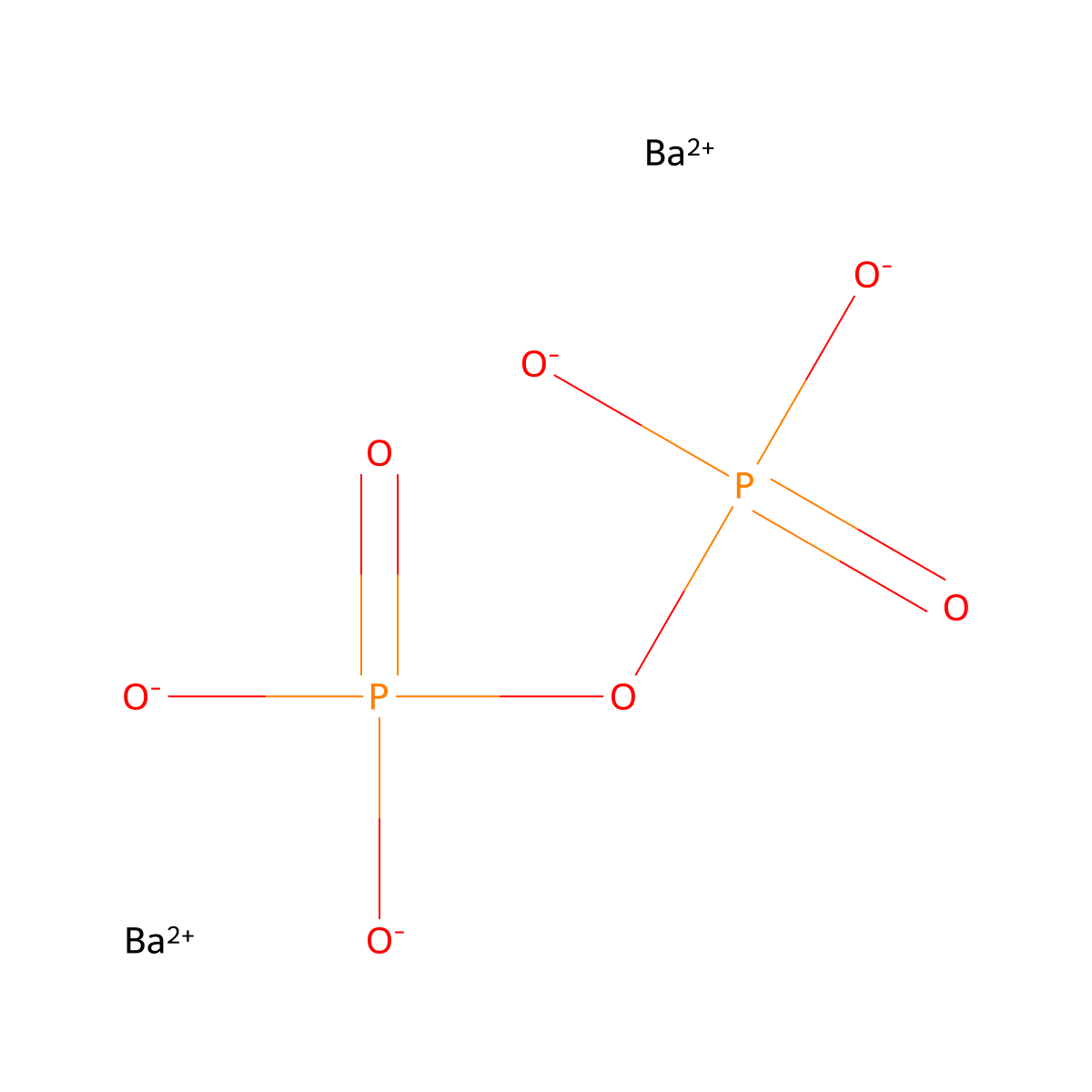 Diphosphoric acid, barium salt (1:2) molecular structure, CAS 13466-21-2