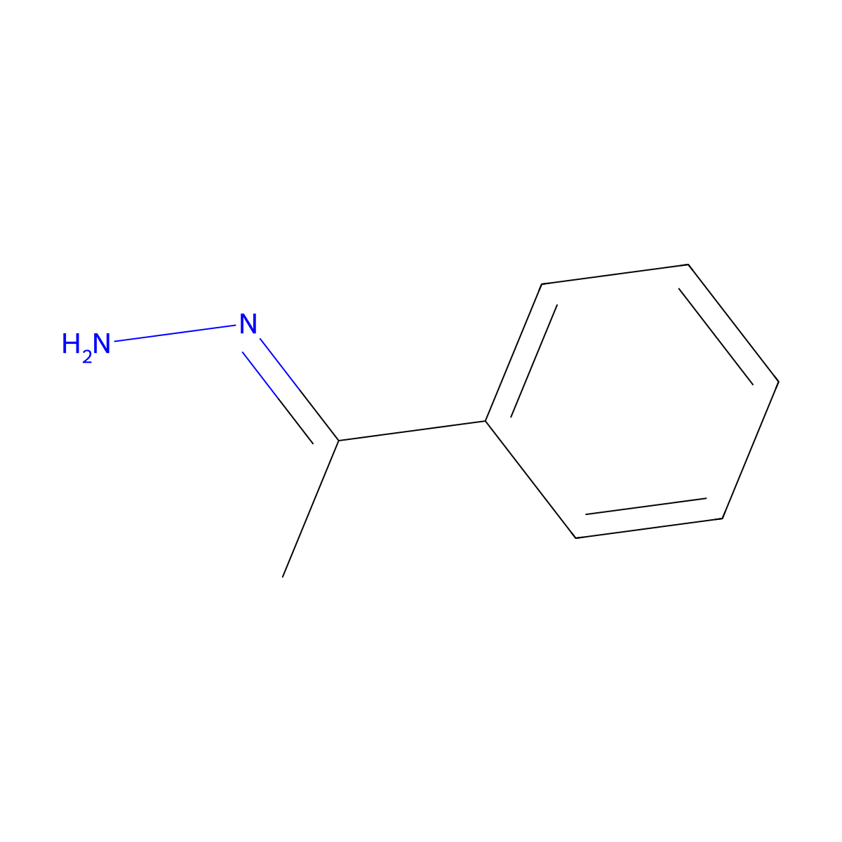 1-Phenylethan-1-one hydrazone molecular structure, CAS 13466-30-3