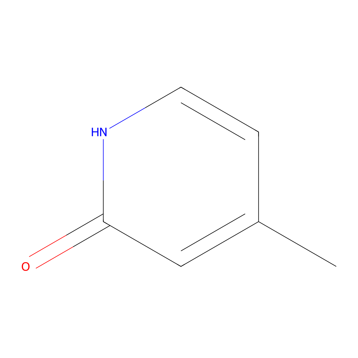 2-Hydroxy-4-methylpyridine molecular structure, CAS 13466-41-6