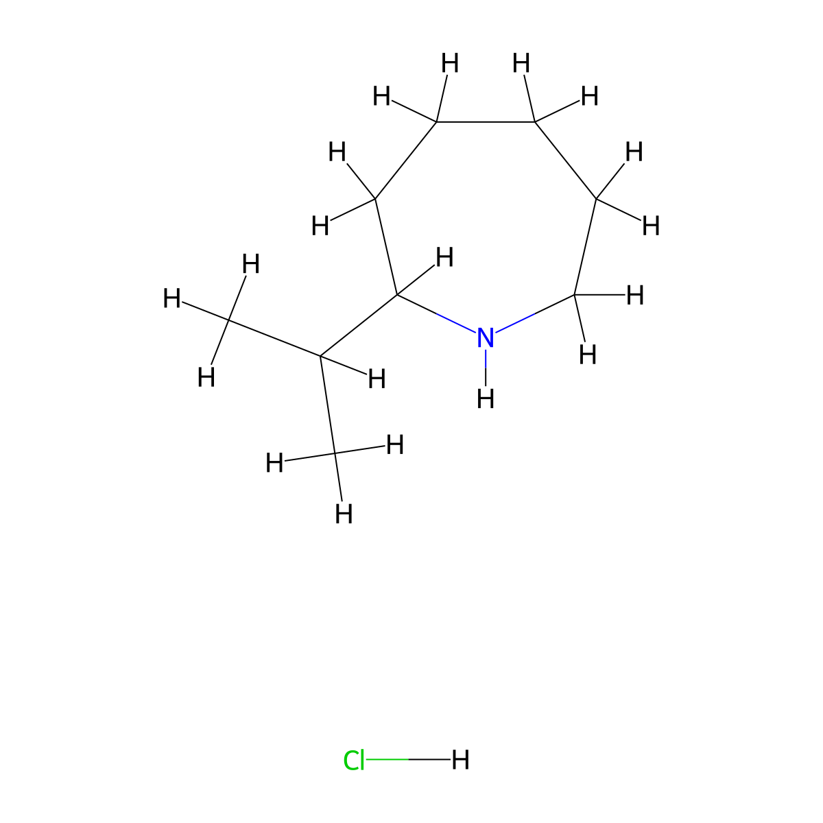 2-(Propan-2-yl)azepane hydrochloride molecular structure, CAS 1346600-87-0