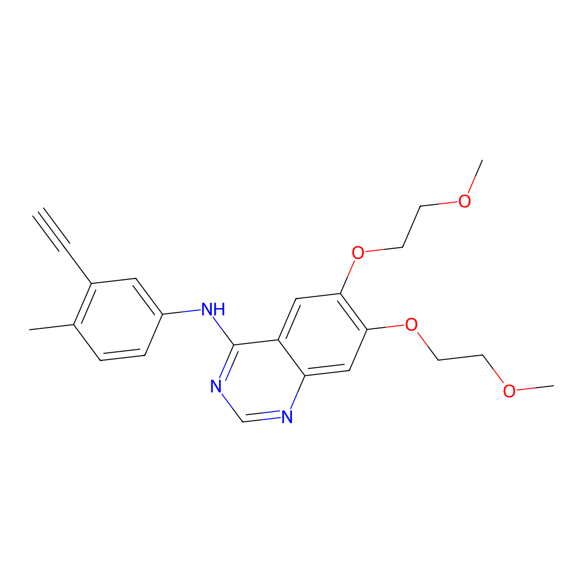 4-Methyl Erlotinib Hydrochloride molecular structure, CAS 1346601-52-2